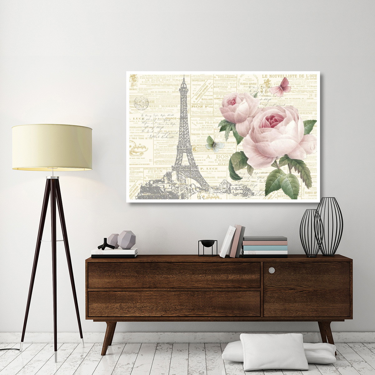 Roses in Paris I -Paper Art-62&quotx42"