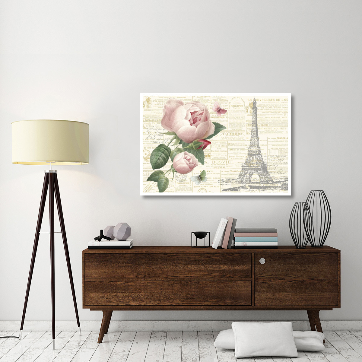 Roses in Paris II -Paper Art-50&quotx34"