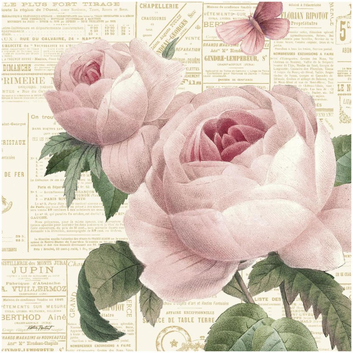 Roses in Paris VI -Paper Art-32&quotx32"