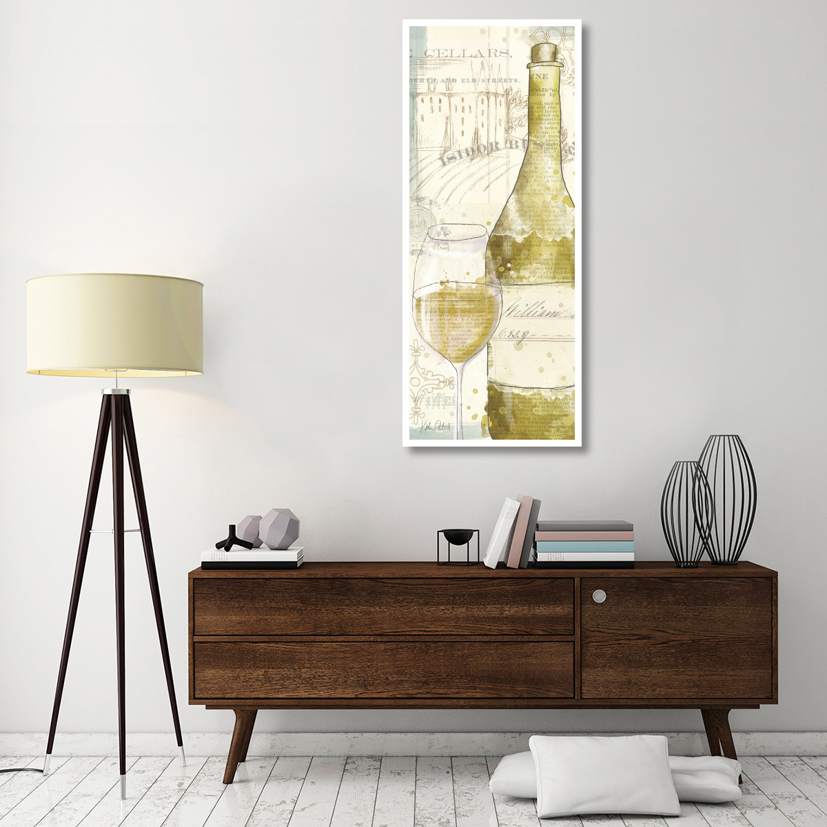 Chateau Winery V -Paper Art-26&quotx62"