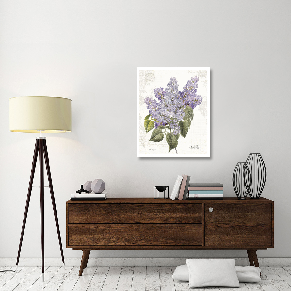 May Lilac on White -Paper Art-30&quotx37"