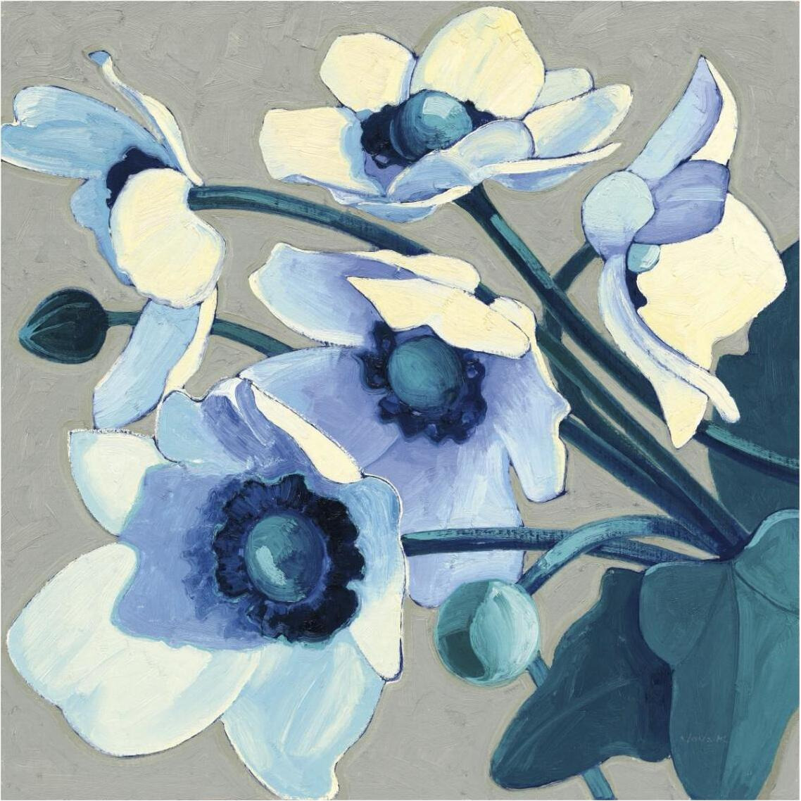 Anemones Japonaises III -Paper Art-38&quotx38"