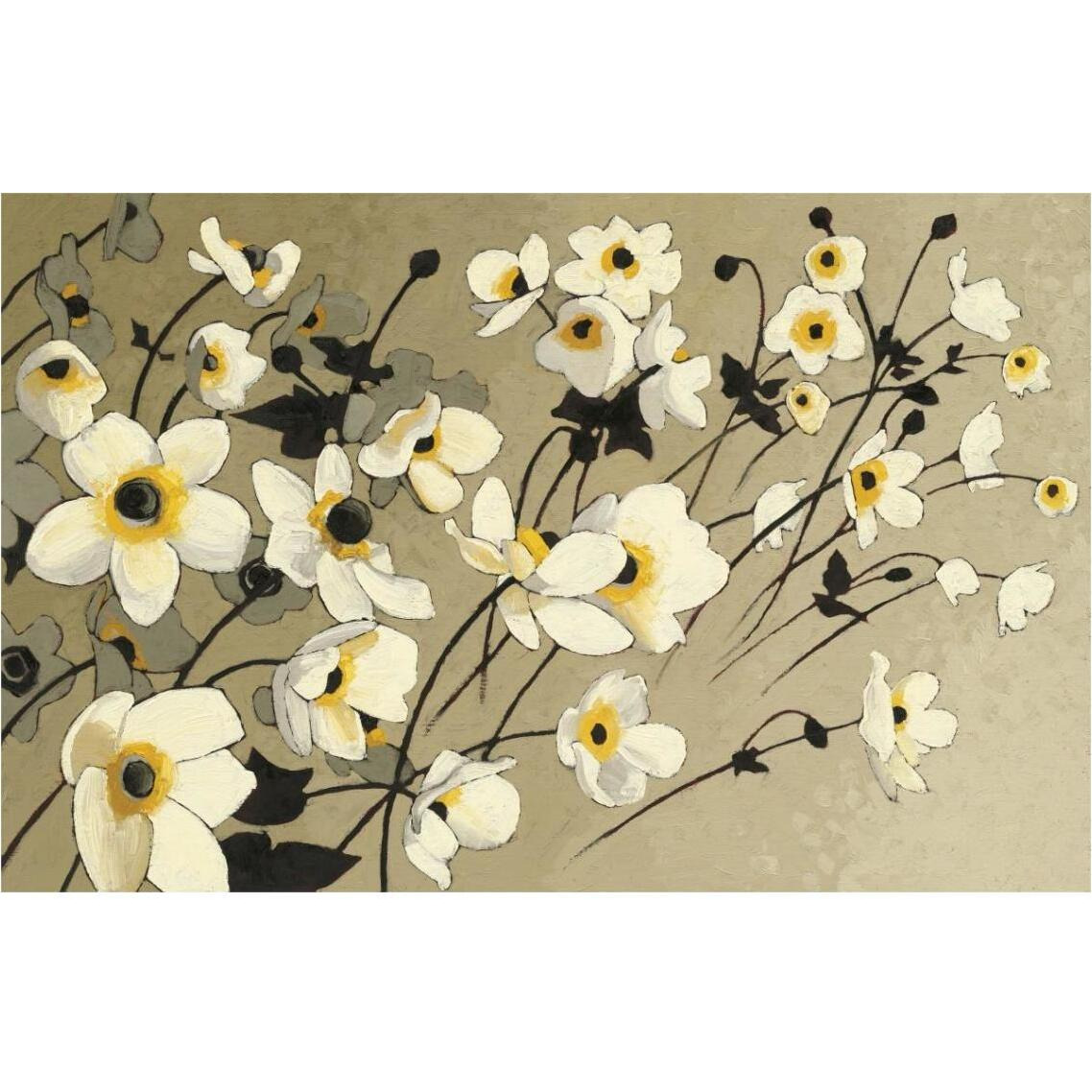 Anemones Japonaises Blancs -Paper Art-38&quotx26"