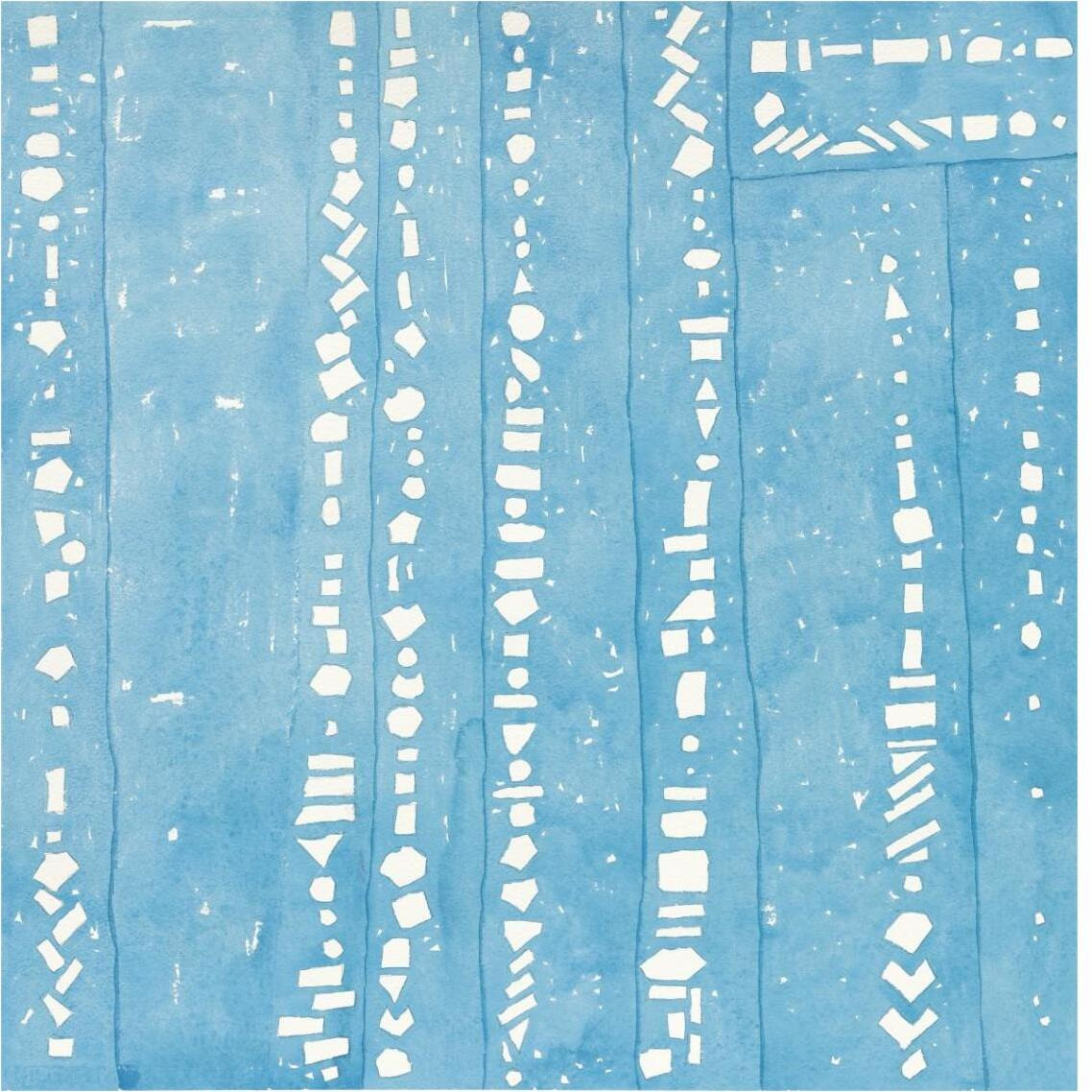 Wishy Washy Blues II -Paper Art-38&quotx38"