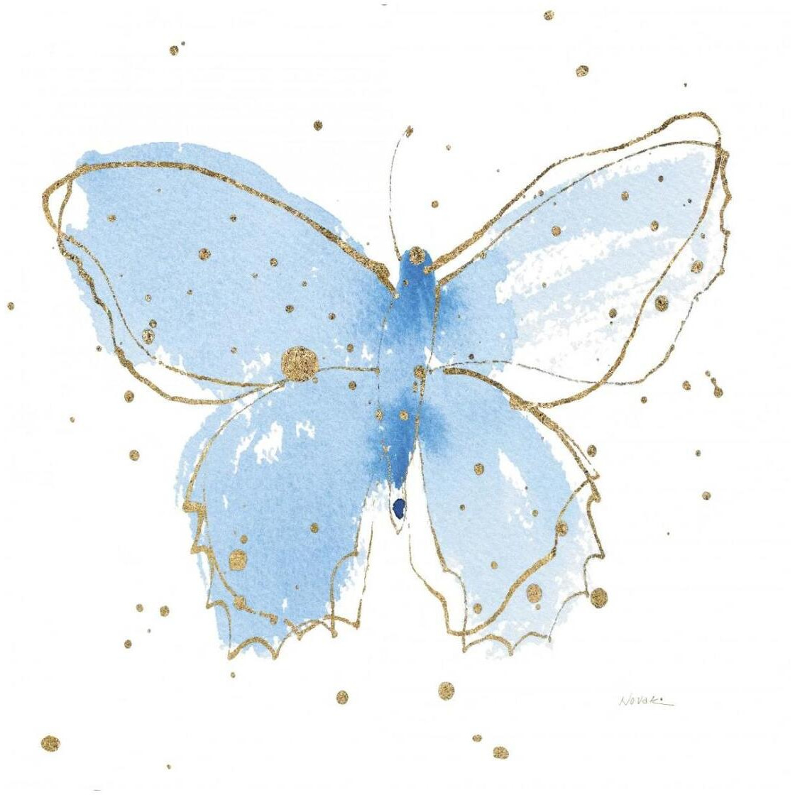 Gilded Butterflies III -Paper Art-26&quotx26"