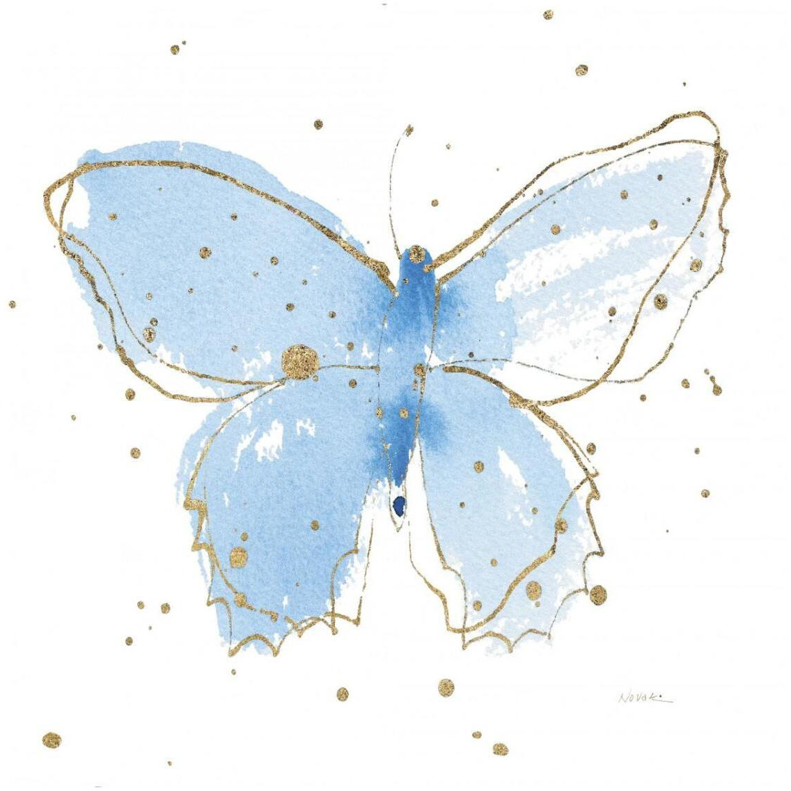 Gilded Butterflies III -Paper Art-32&quotx32"