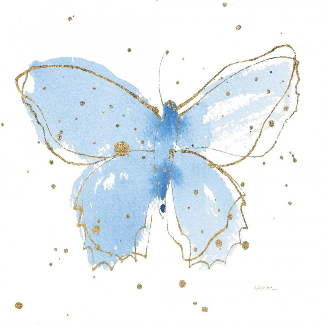 Gilded Butterflies III -Paper Art-38&quotx38"