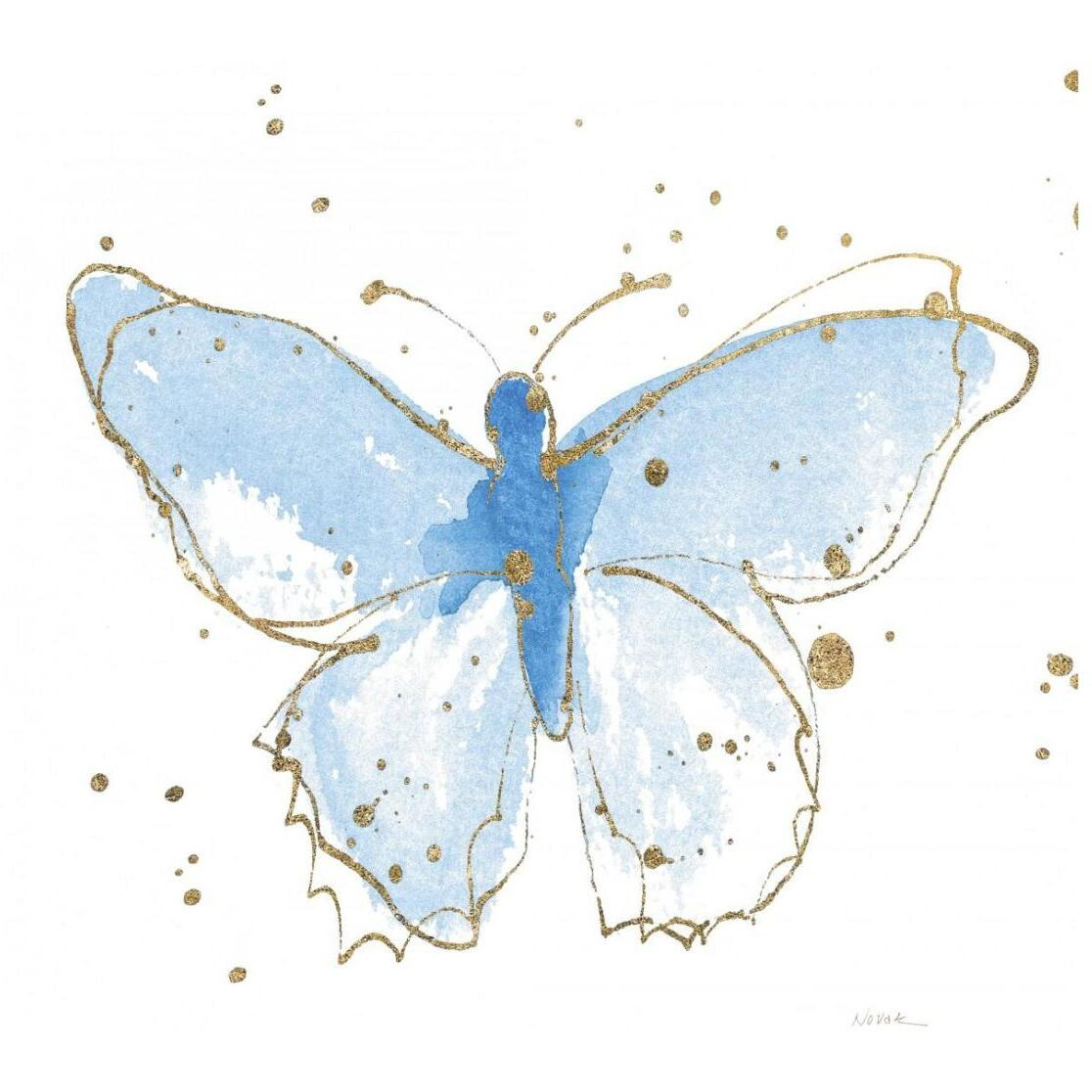 Gilded Butterflies IV -Paper Art-26&quotx26"