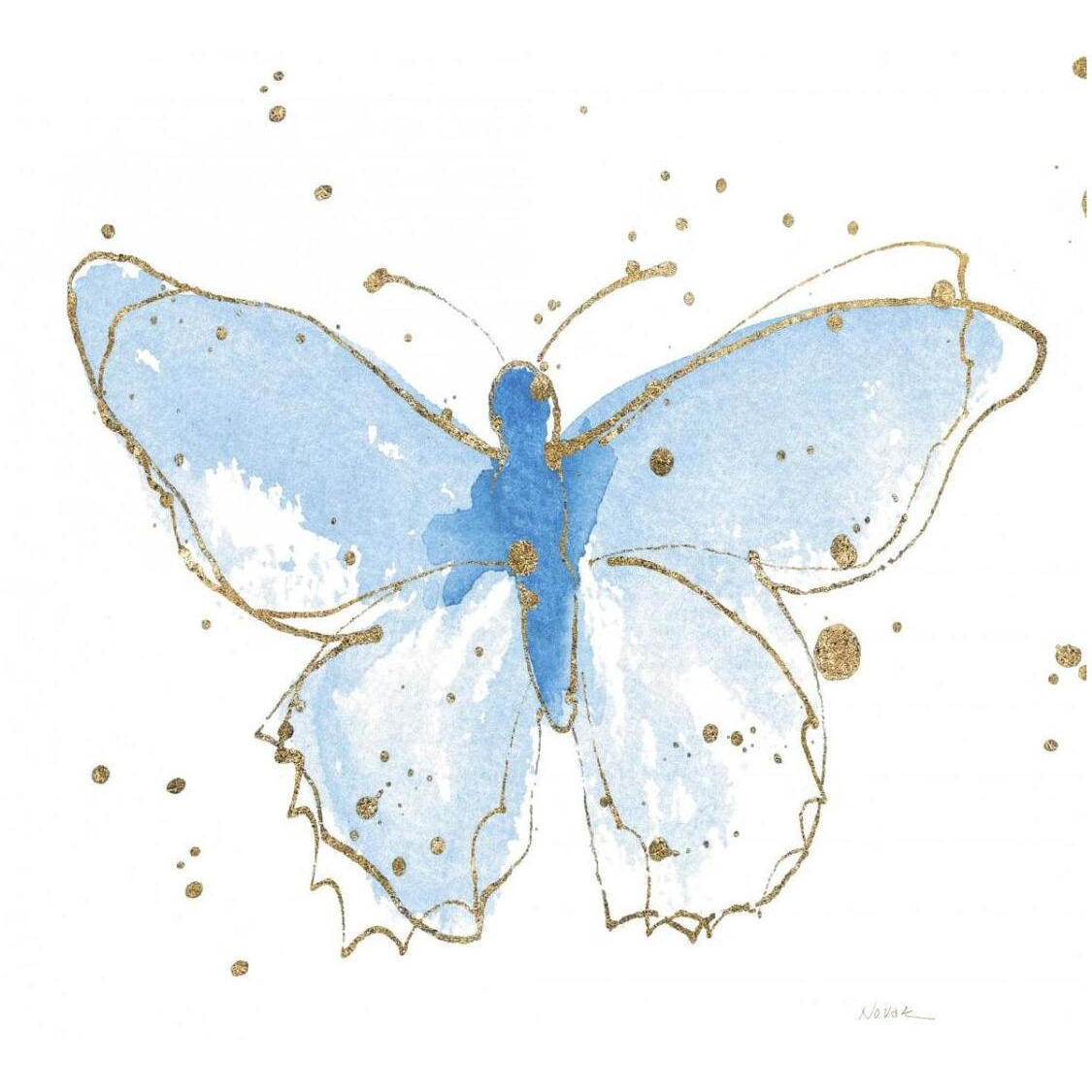 Gilded Butterflies IV -Paper Art-32&quotx32"