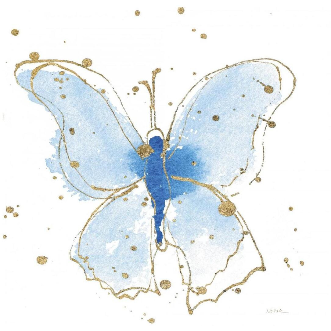 Gilded Butterflies V -Paper Art-20&quotx20"