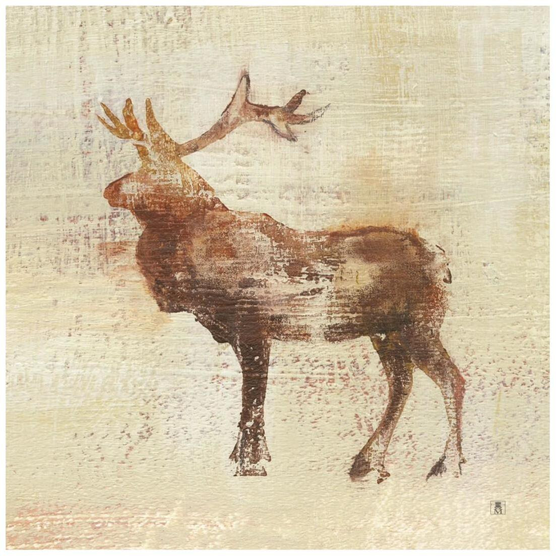 Elk Study -Paper Art-20&quotx20"