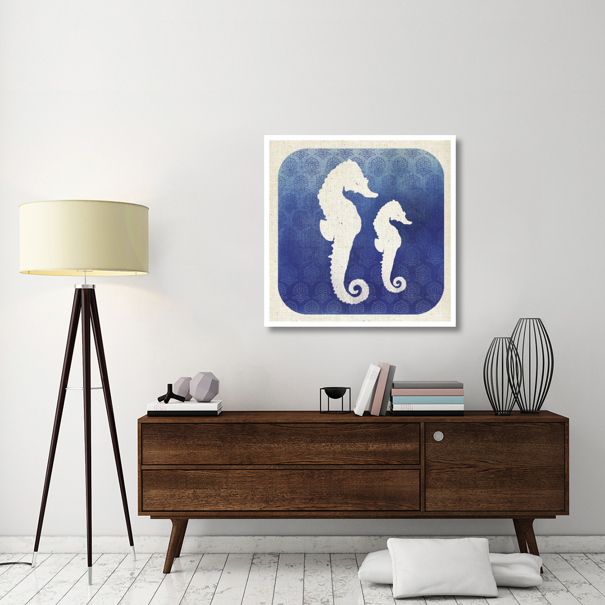 Watermark Seahorse -Paper Art-38&quotx38"