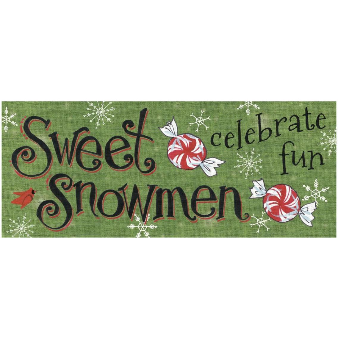 Sweet Snowmen Sign II -Paper Art-32&quotx14"