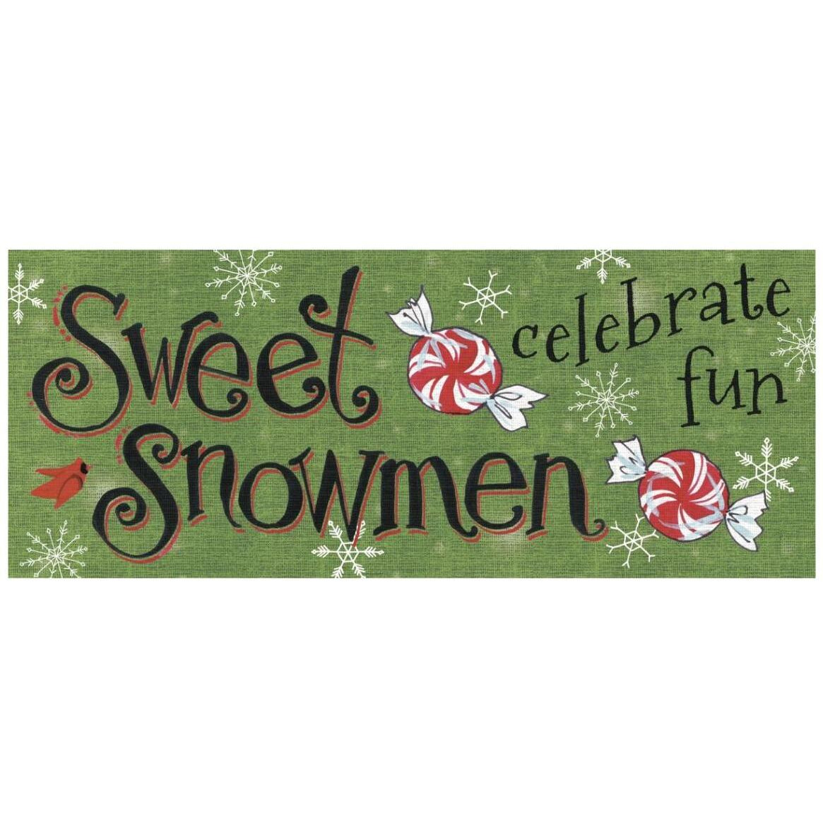 Sweet Snowmen Sign II -Paper Art-42&quotx18"