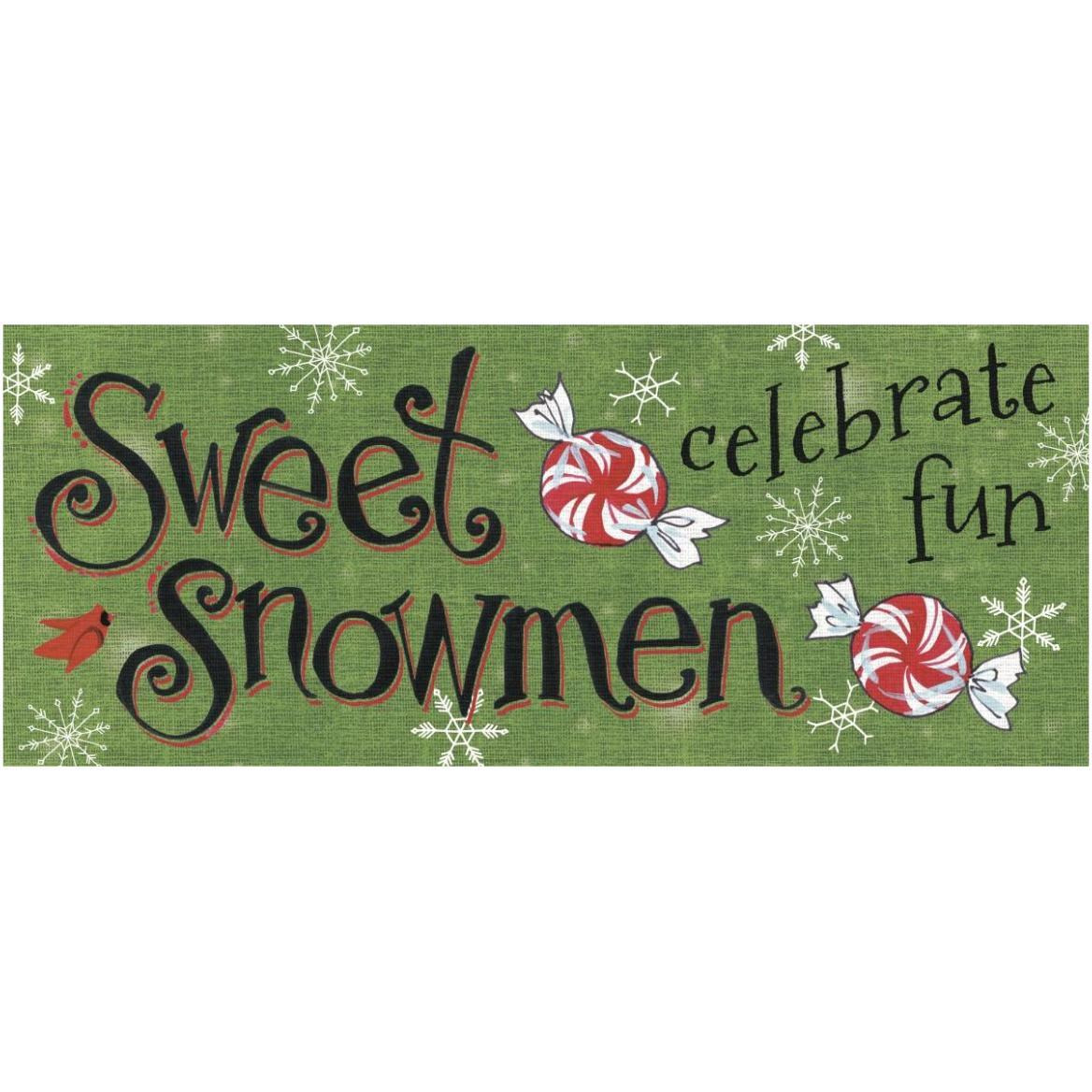 Sweet Snowmen Sign II -Paper Art-62&quotx26"