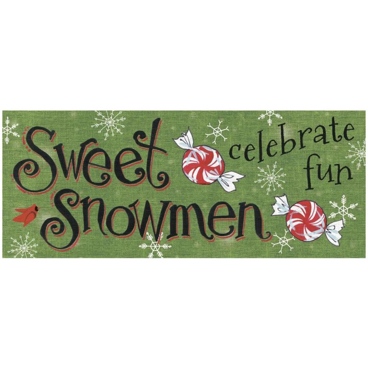 Sweet Snowmen Sign II -Paper Art-77&quotx32"