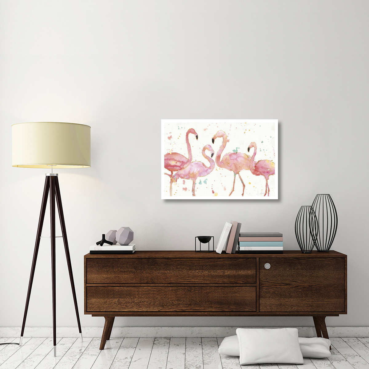 Flamingo Fever I -Paper Art-38&quotx26"