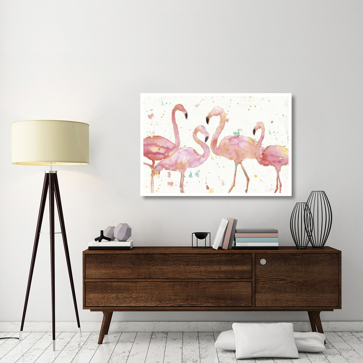 Flamingo Fever I -Paper Art-50&quotx34"