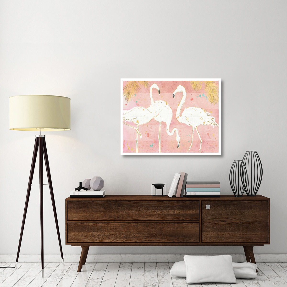 Flamingo Fever IV -Paper Art-42&quotx32"