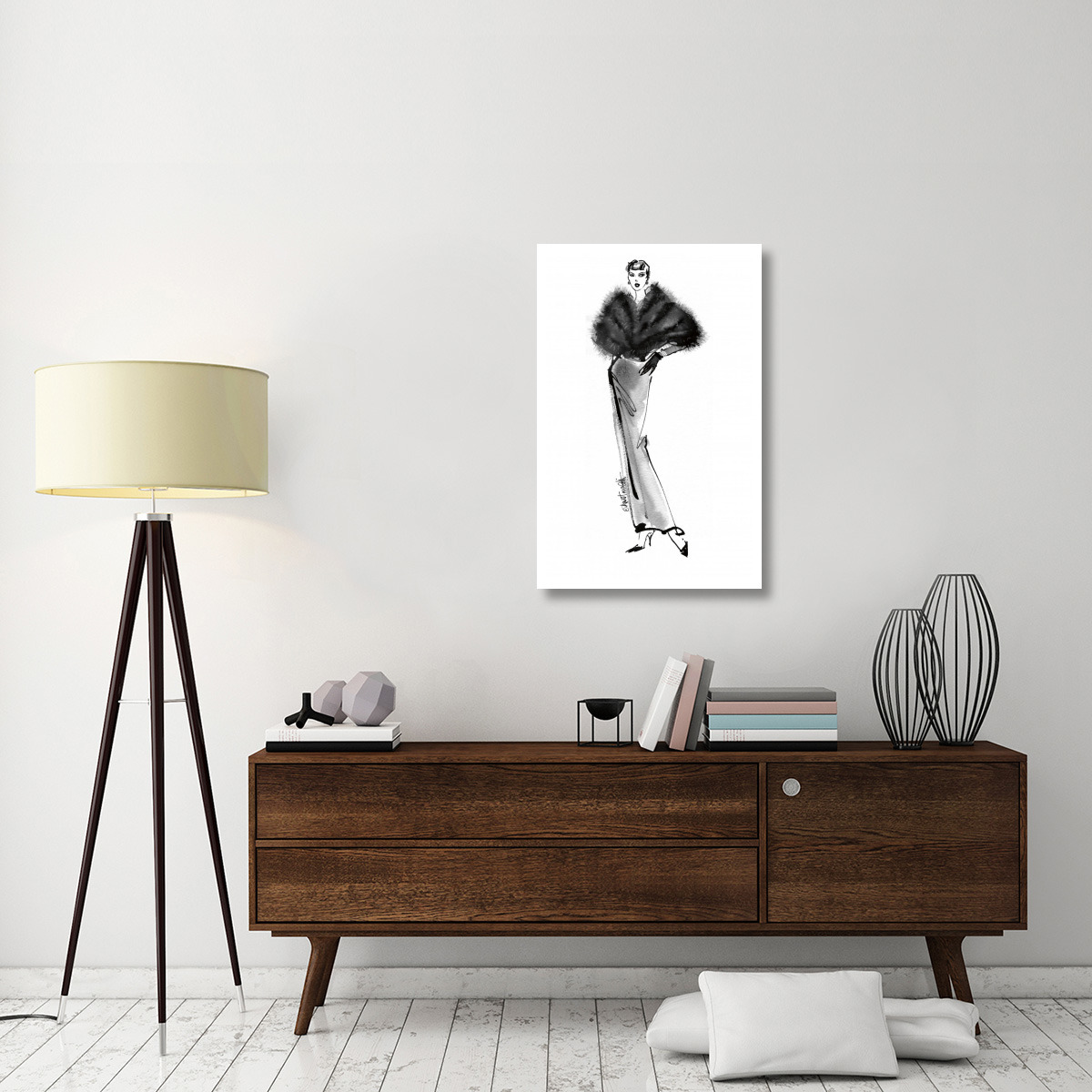 Fifties Fashion I -Paper Art-24.68&quotx38"