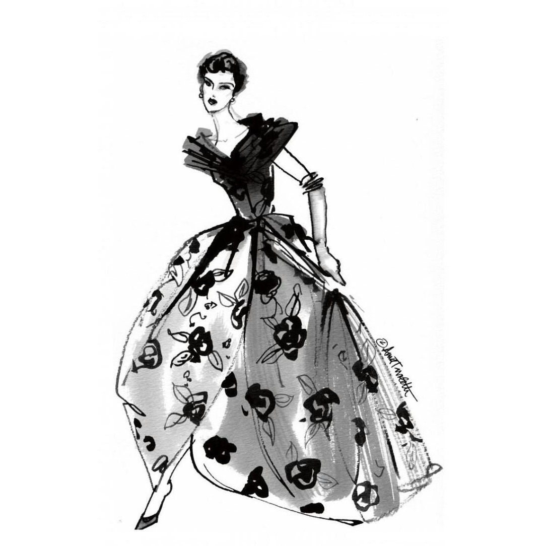 Fifties Fashion II -Paper Art-24.68&quotx38"