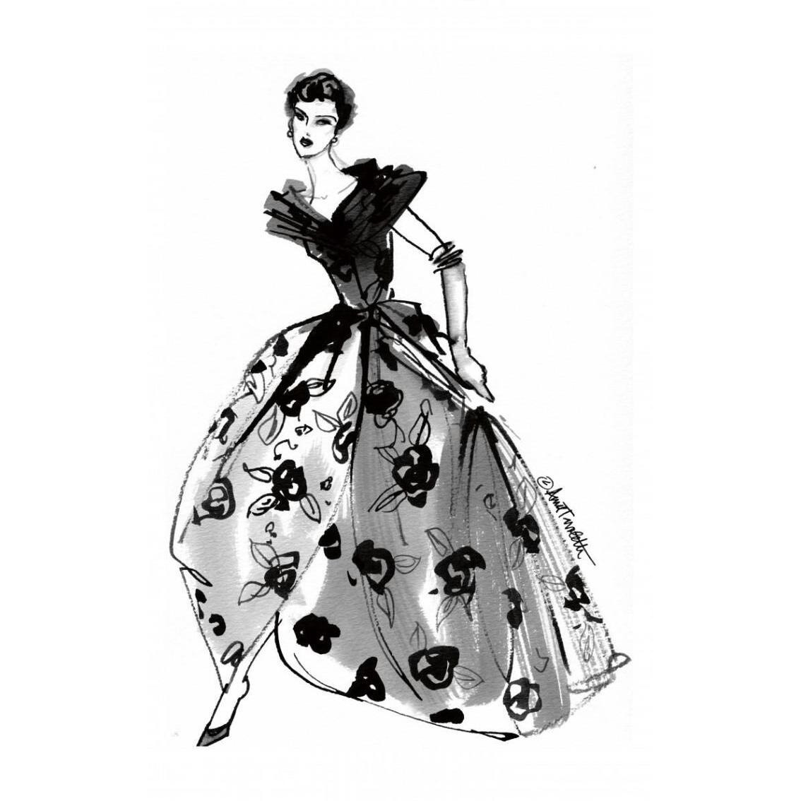 Fifties Fashion II -Paper Art-27.2&quotx42"