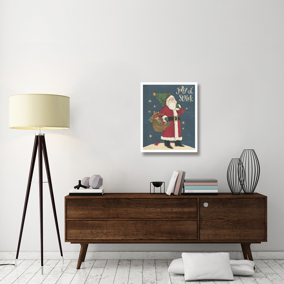 Vintage St.Nick III -Paper Art-24&quotx30"