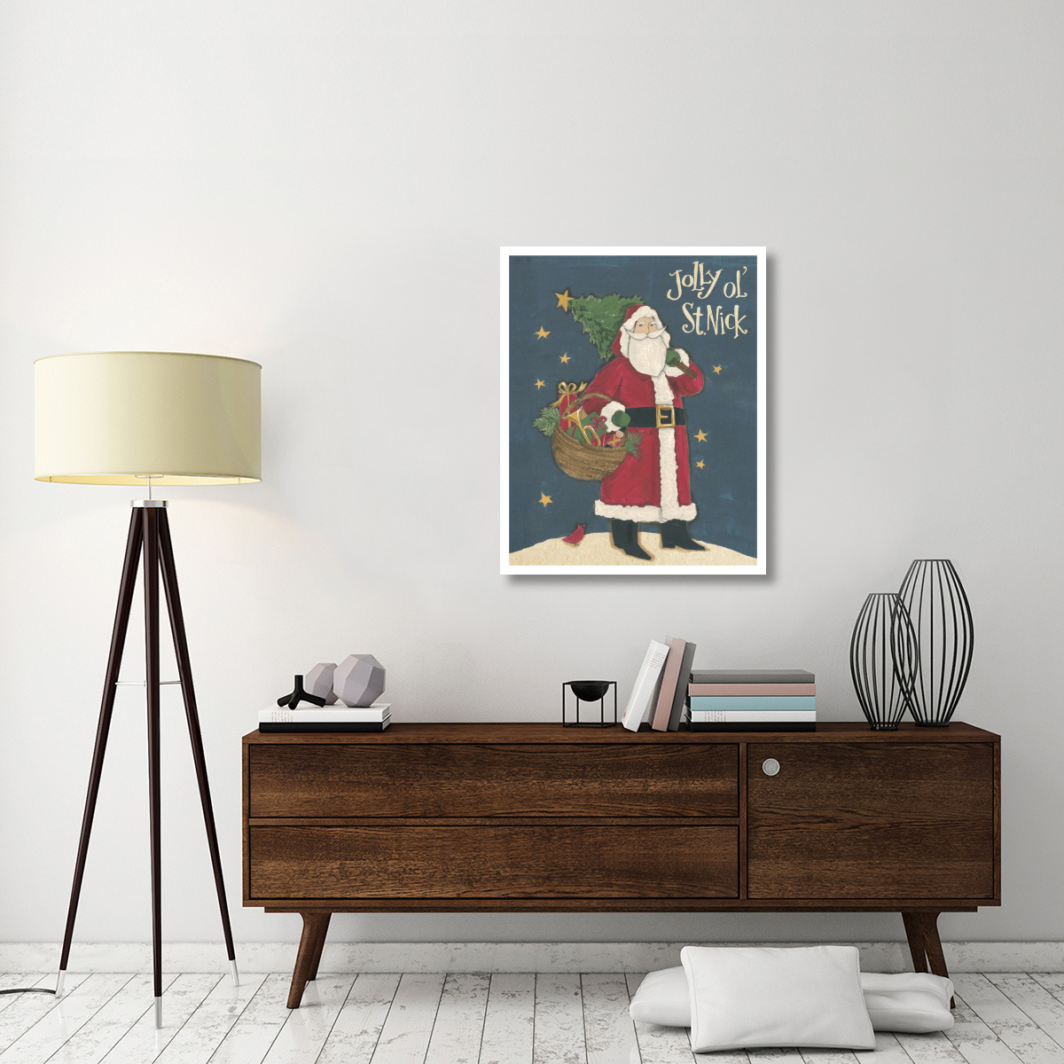 Vintage St.Nick III -Paper Art-30&quotx37"