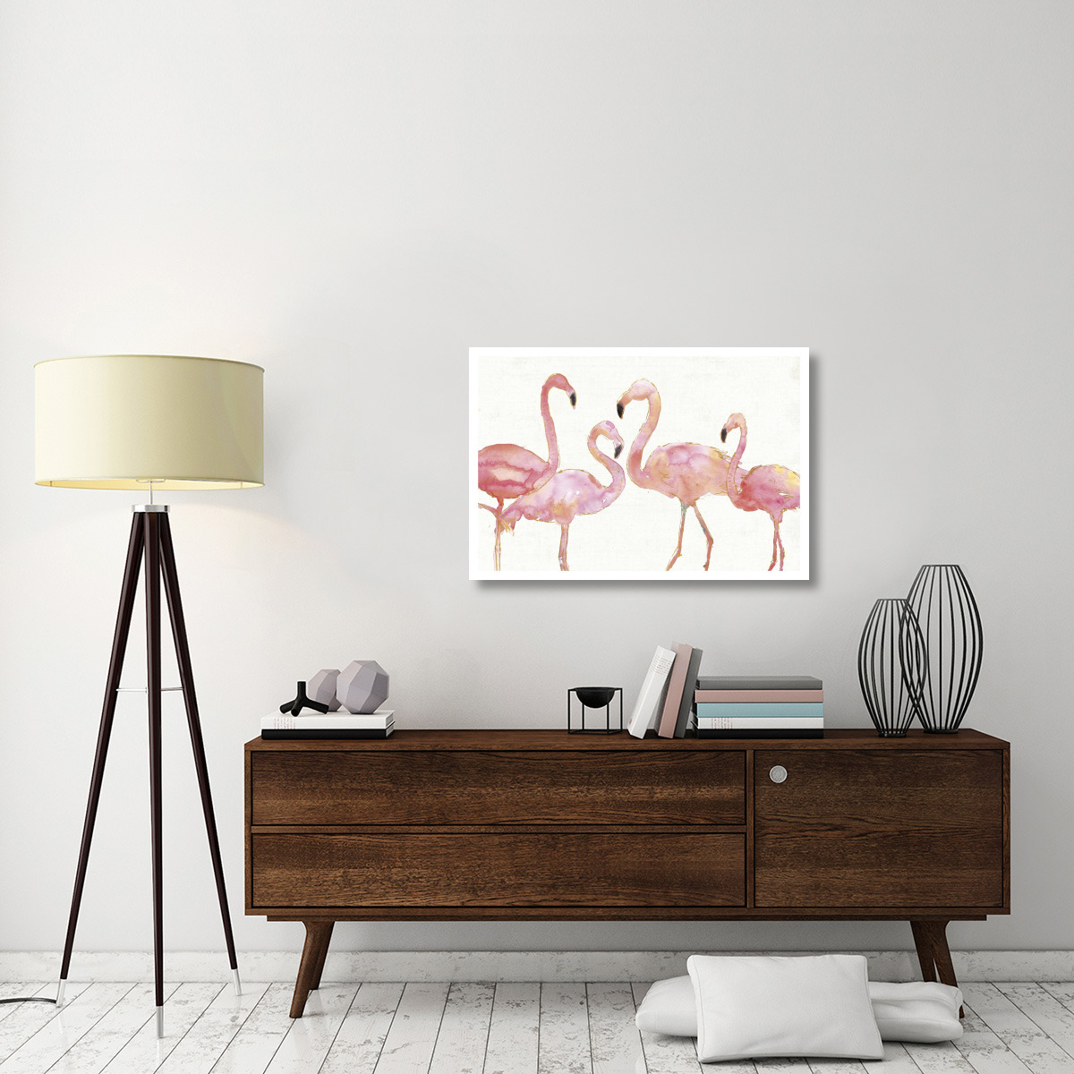 Flamingo Fever I no Splatter -Paper Art-38&quotx26"