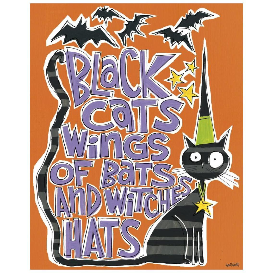 Bats and Black Cats II -Paper Art-22&quotx26"