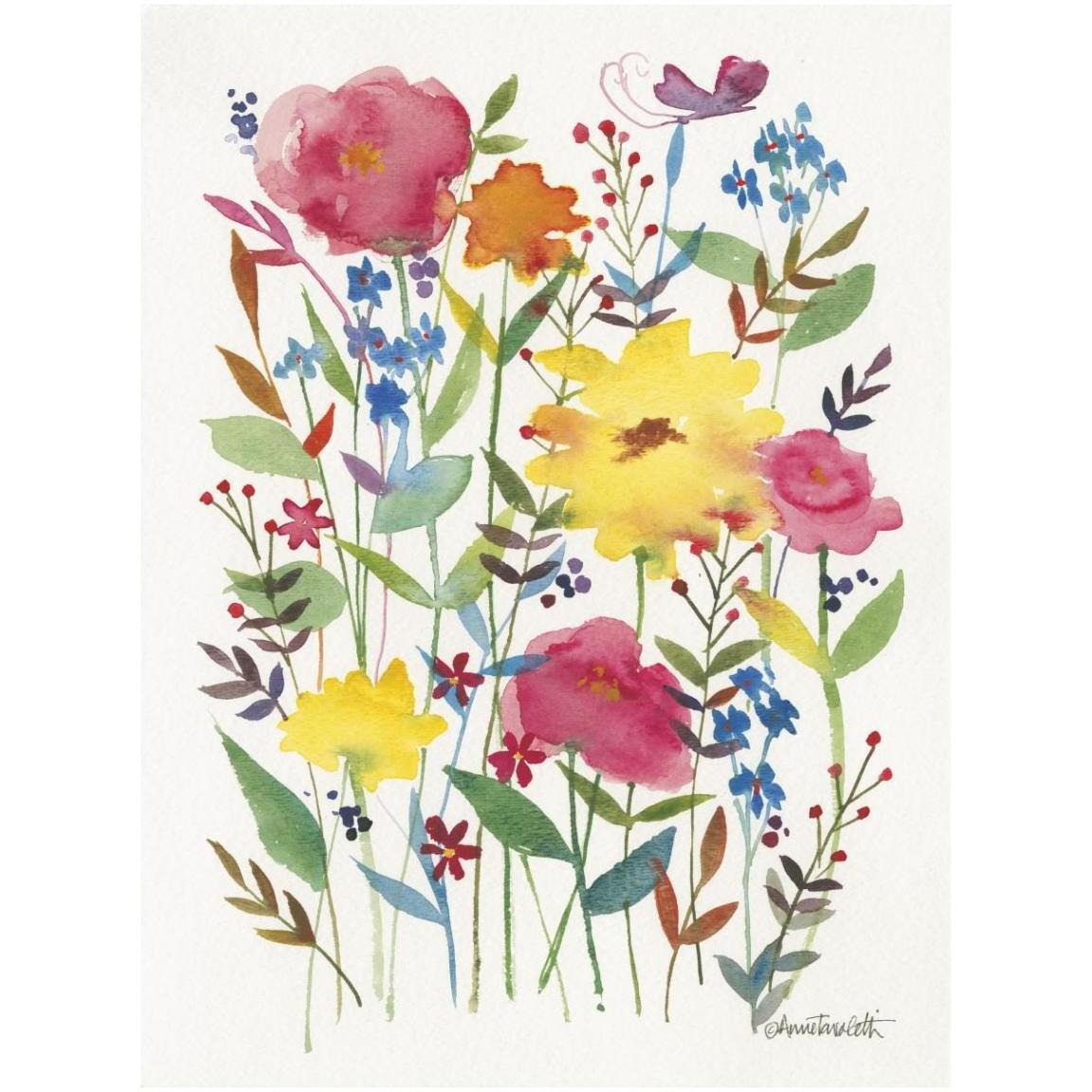 Watercolor Flowers III -Paper Art-32&quotx42"