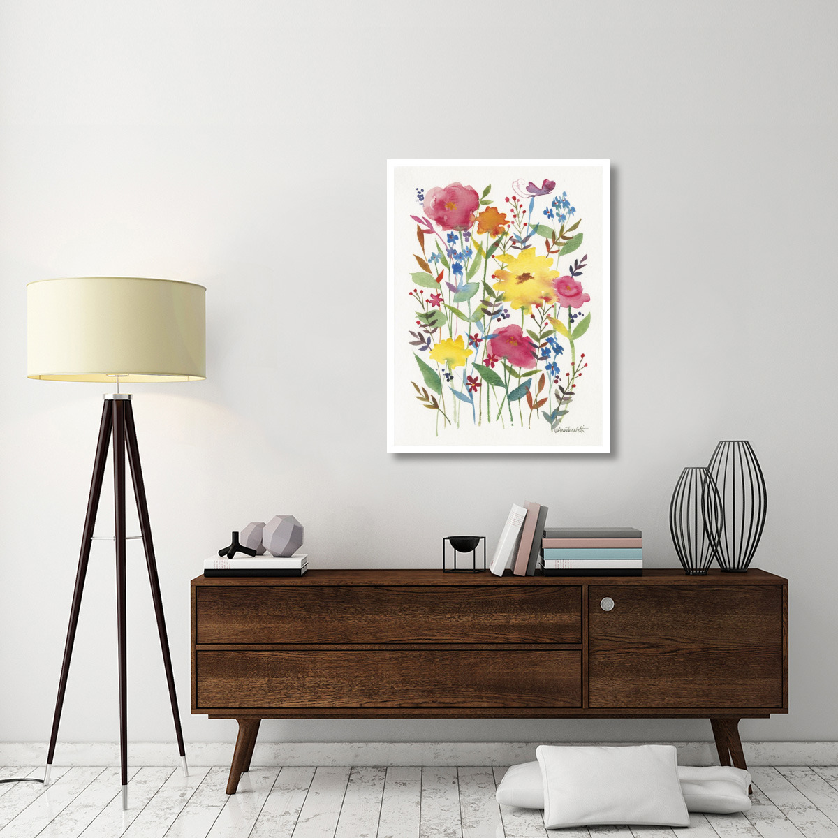 Watercolor Flowers III -Paper Art-32&quotx42"