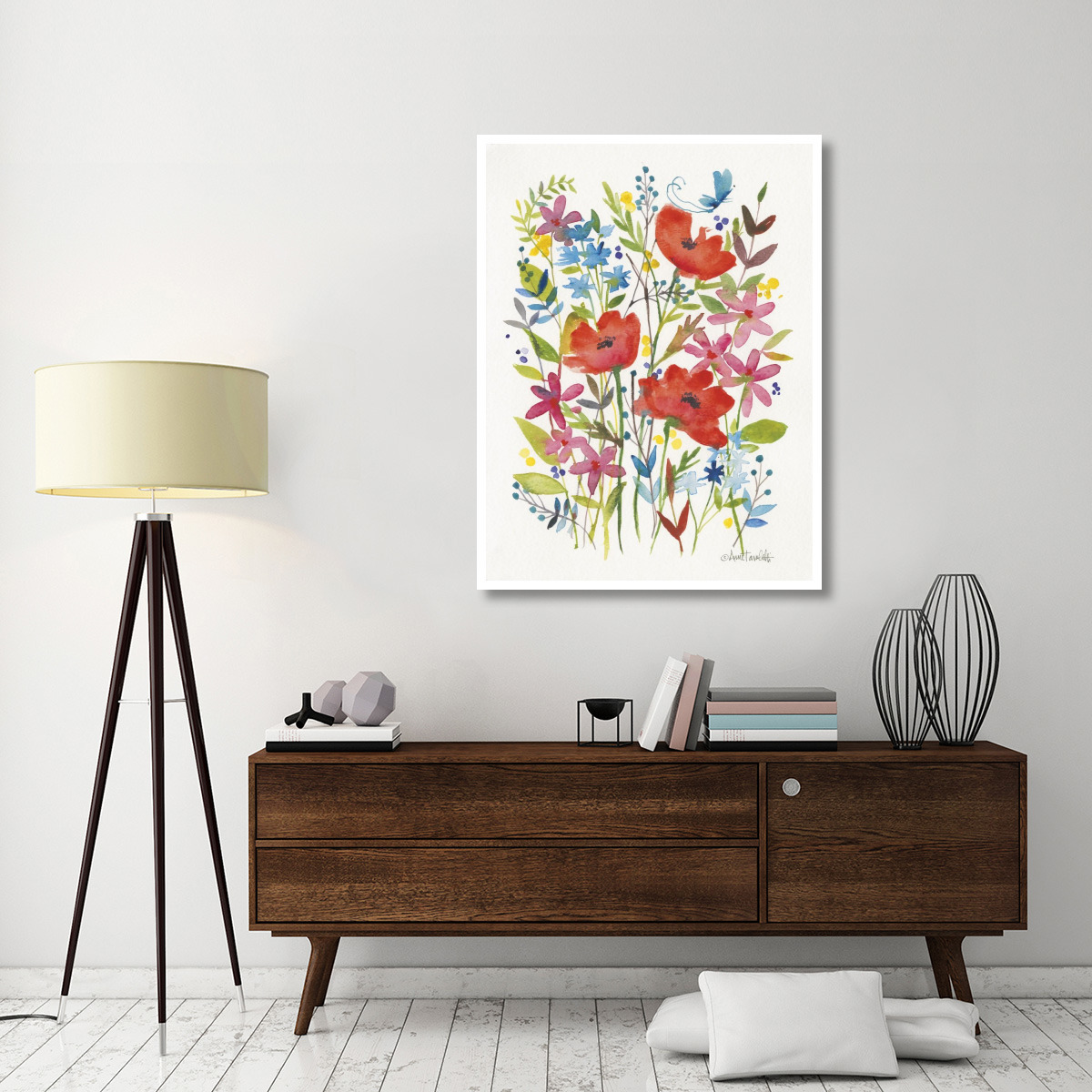 Watercolor Flowers IV -Paper Art-38&quotx50"