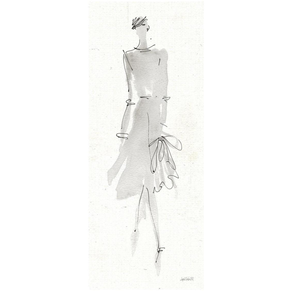 La Fashion I Gray -Paper Art-14&quotx32"