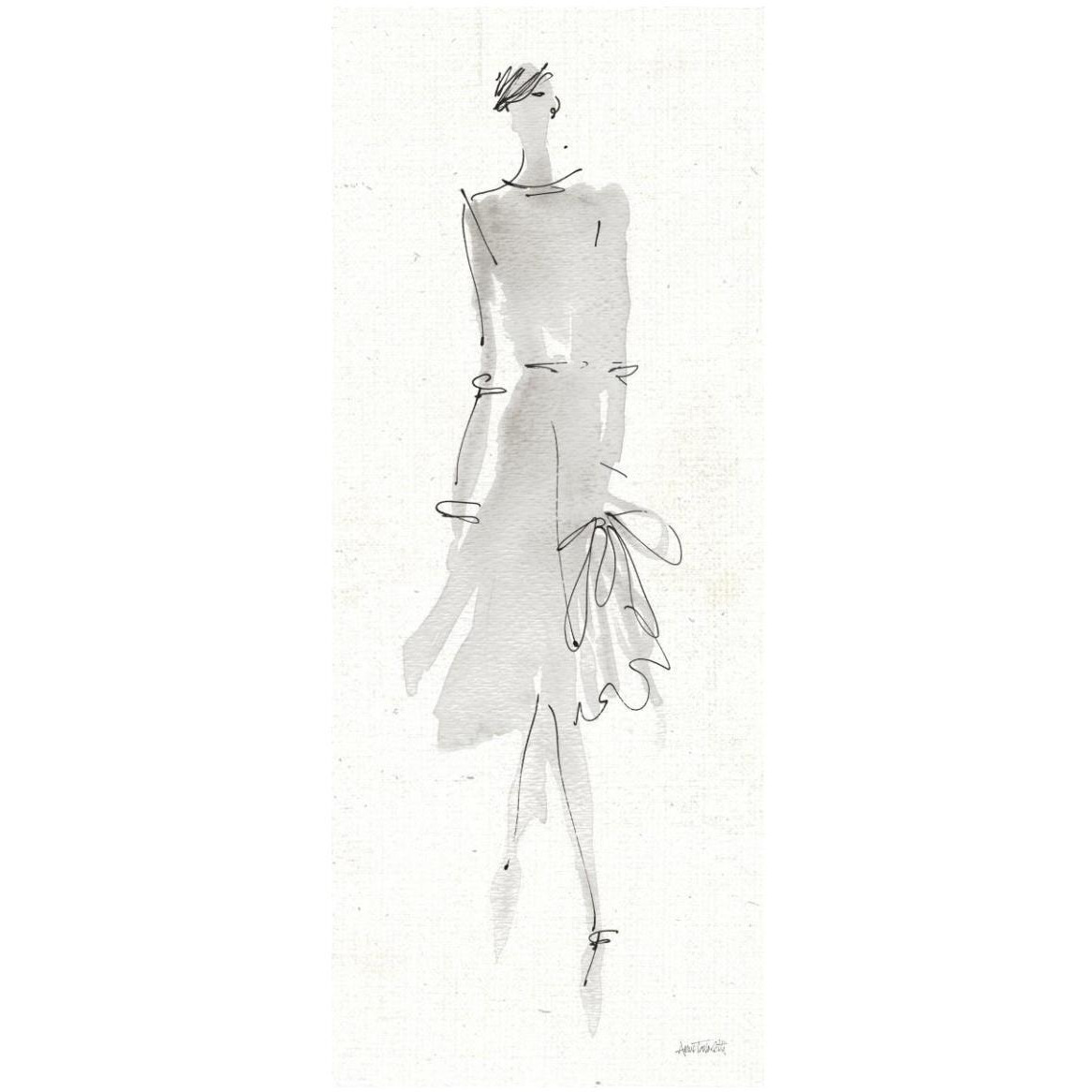 La Fashion I Gray -Paper Art-22&quotx52"