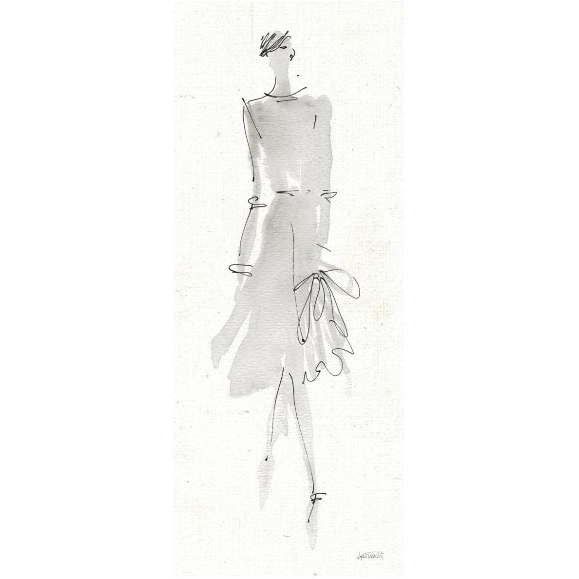 La Fashion I Gray -Paper Art-32&quotx77"