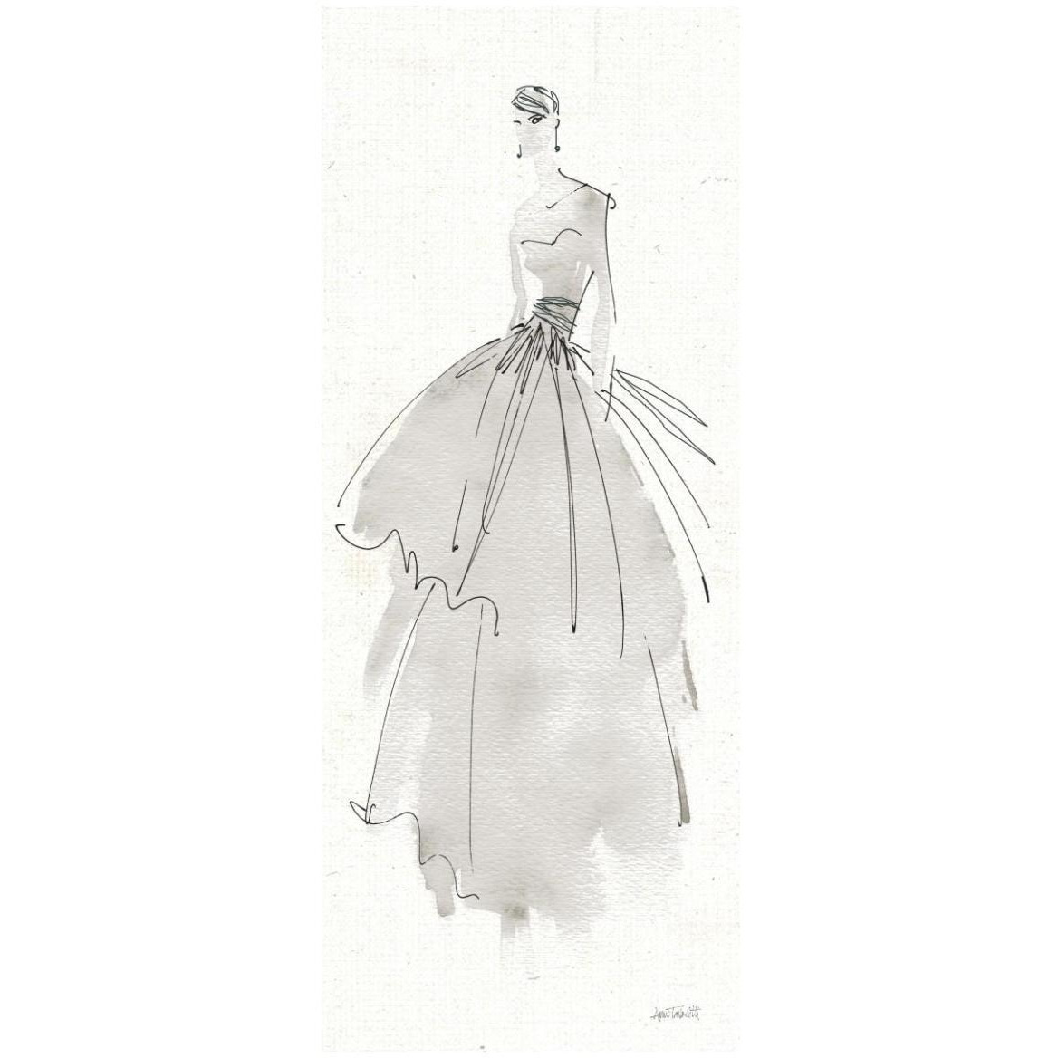 La Fashion II Gray -Paper Art-22&quotx52"