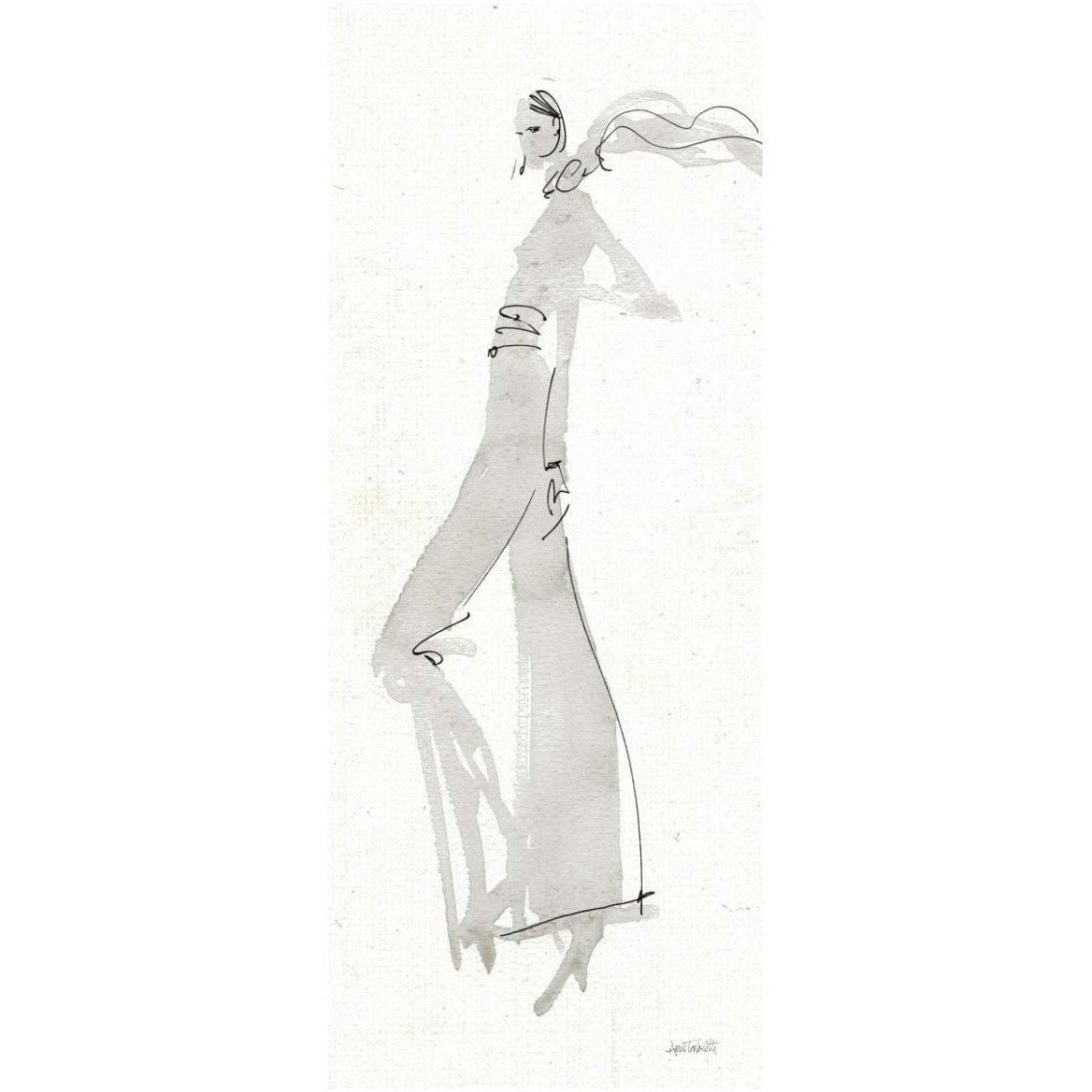 La Fashion III Gray -Paper Art-26&quotx62"