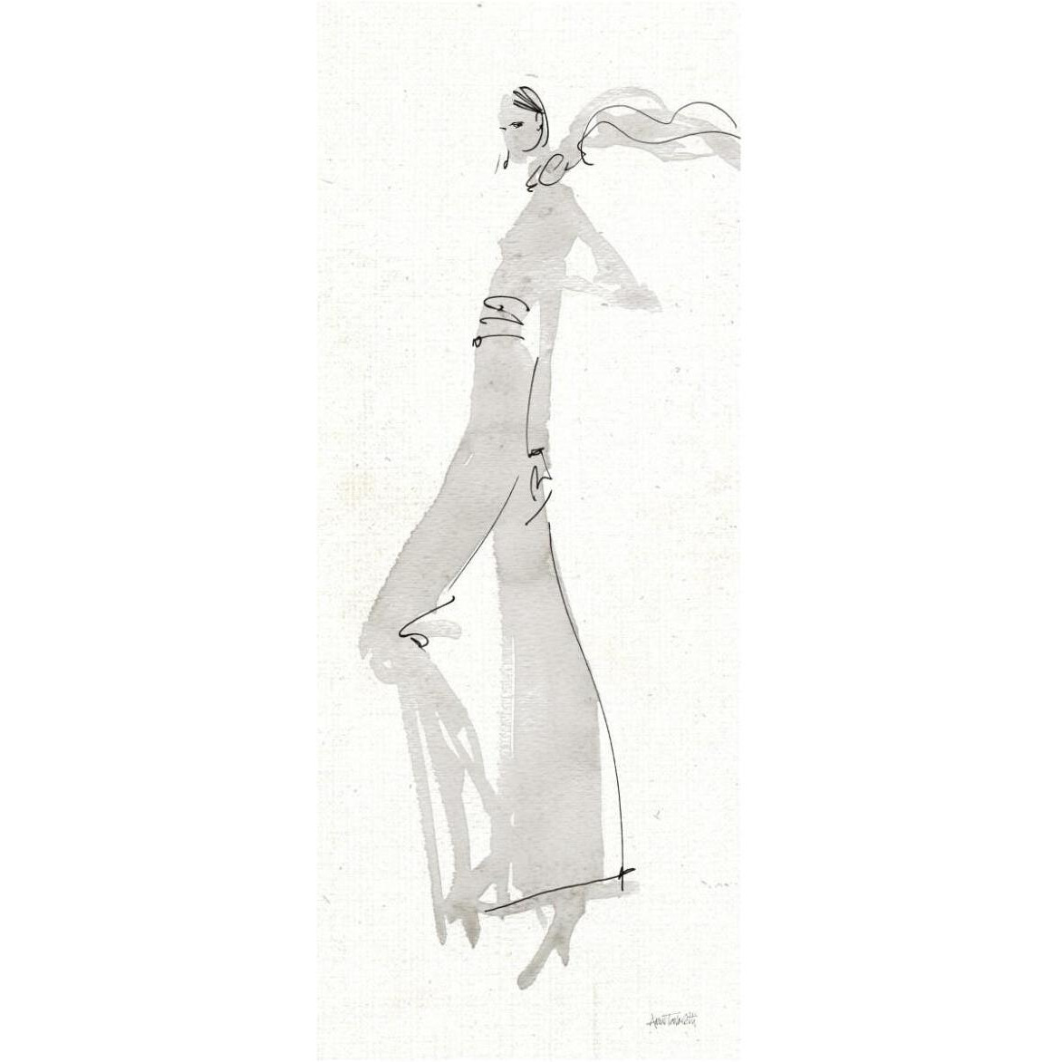 La Fashion III Gray -Paper Art-32&quotx77"