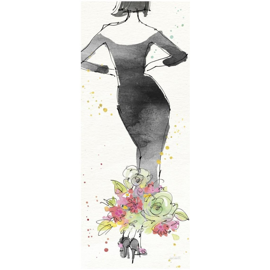 Floral Fashion I -Paper Art-14&quotx32"