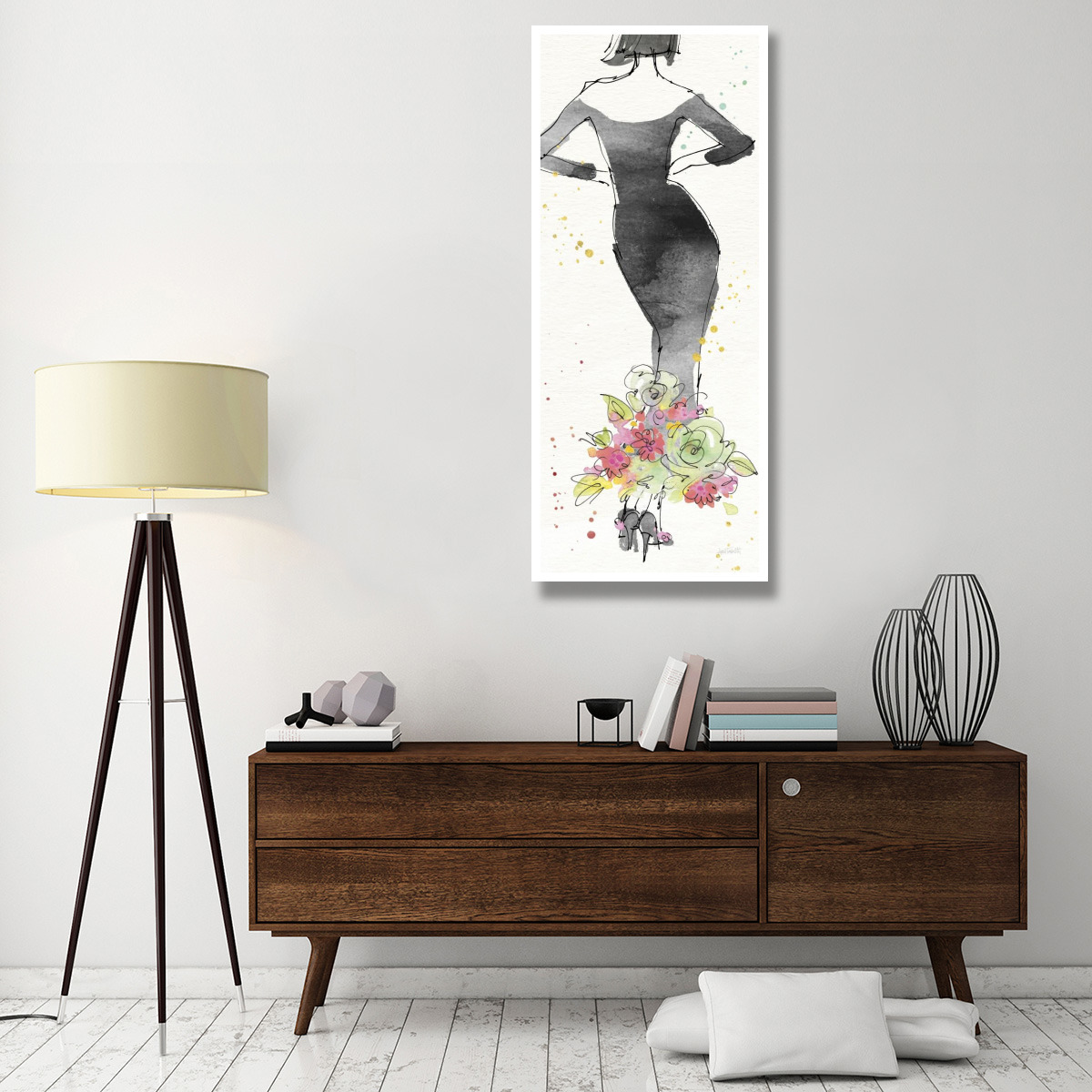 Floral Fashion I -Paper Art-26&quotx62"