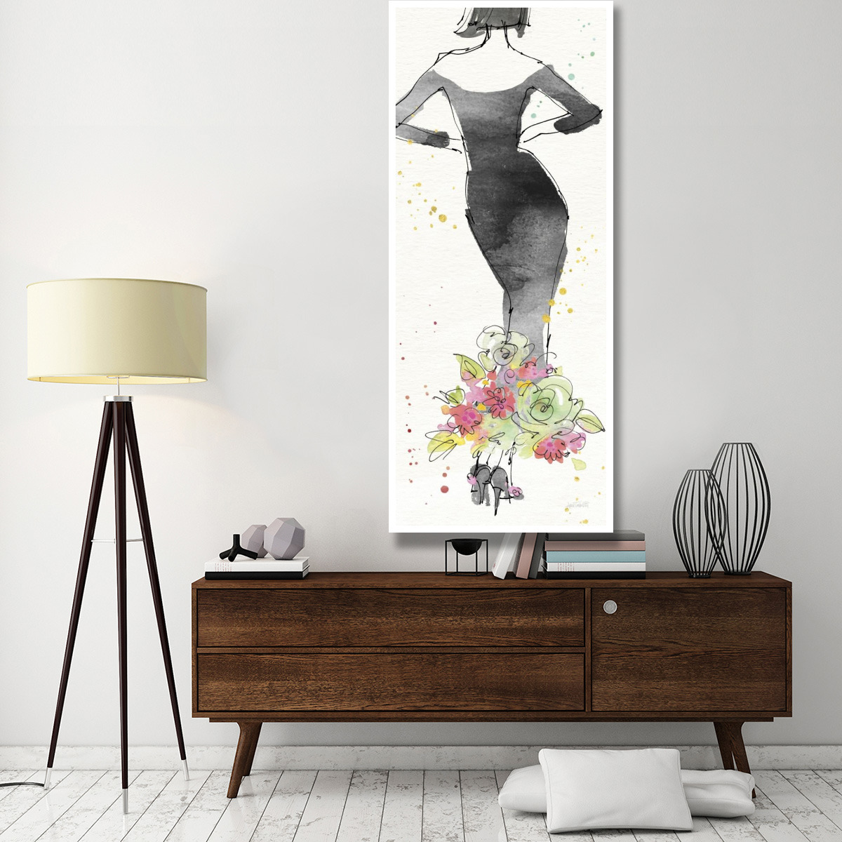 Floral Fashion I -Paper Art-32&quotx77"