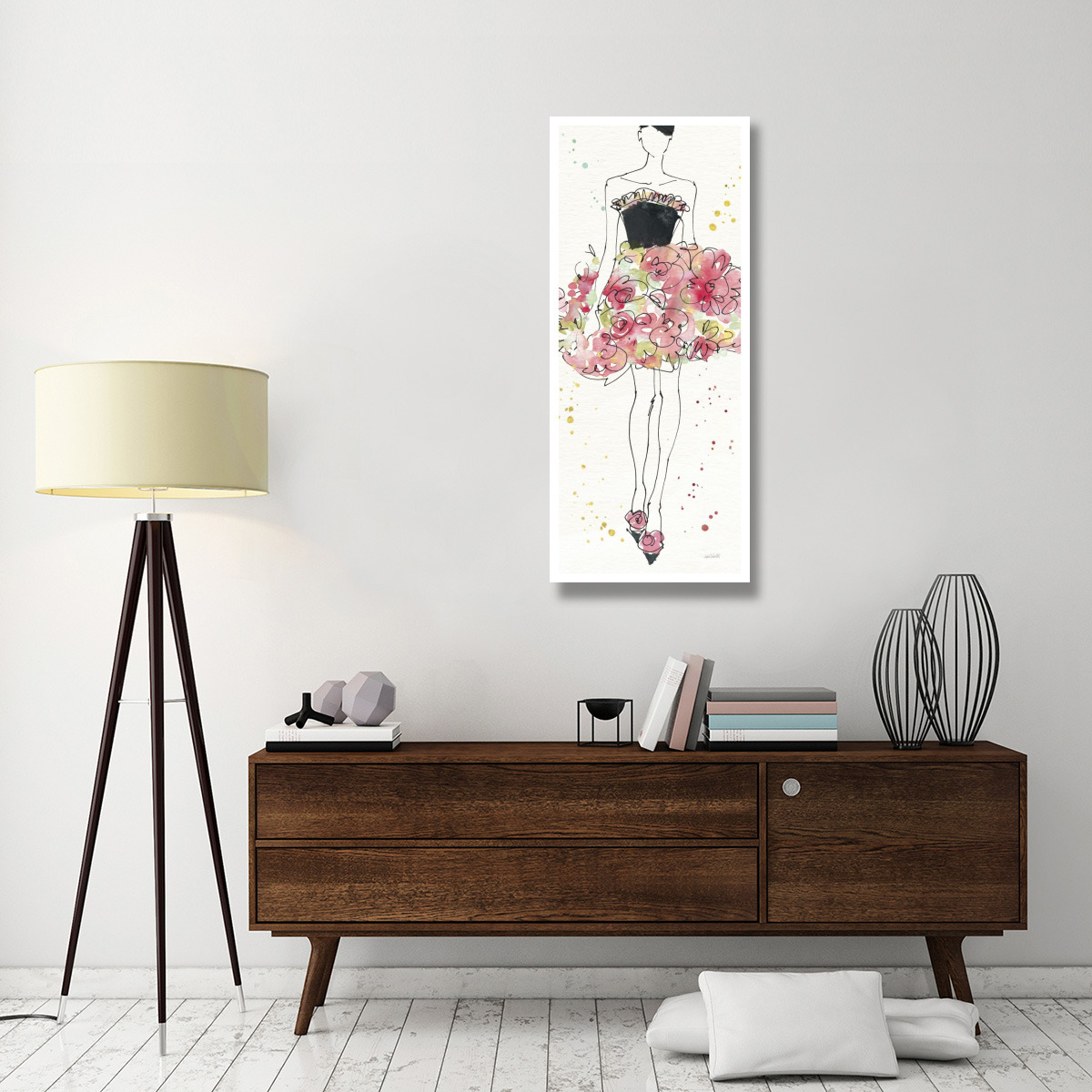 Floral Fashion II -Paper Art-22&quotx52"