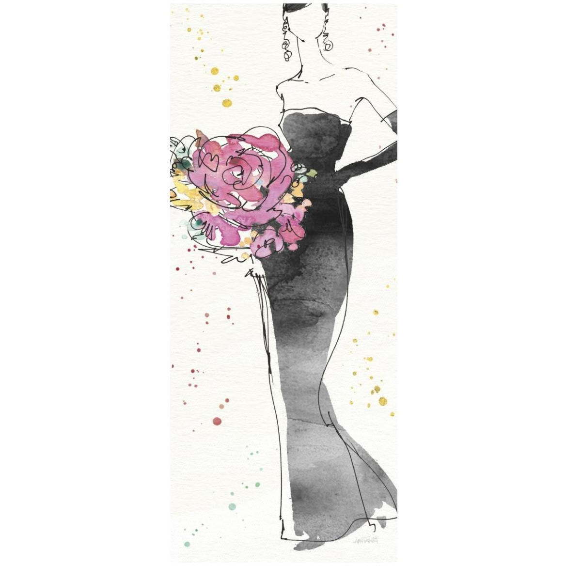 Floral Fashion III -Paper Art-22&quotx52"