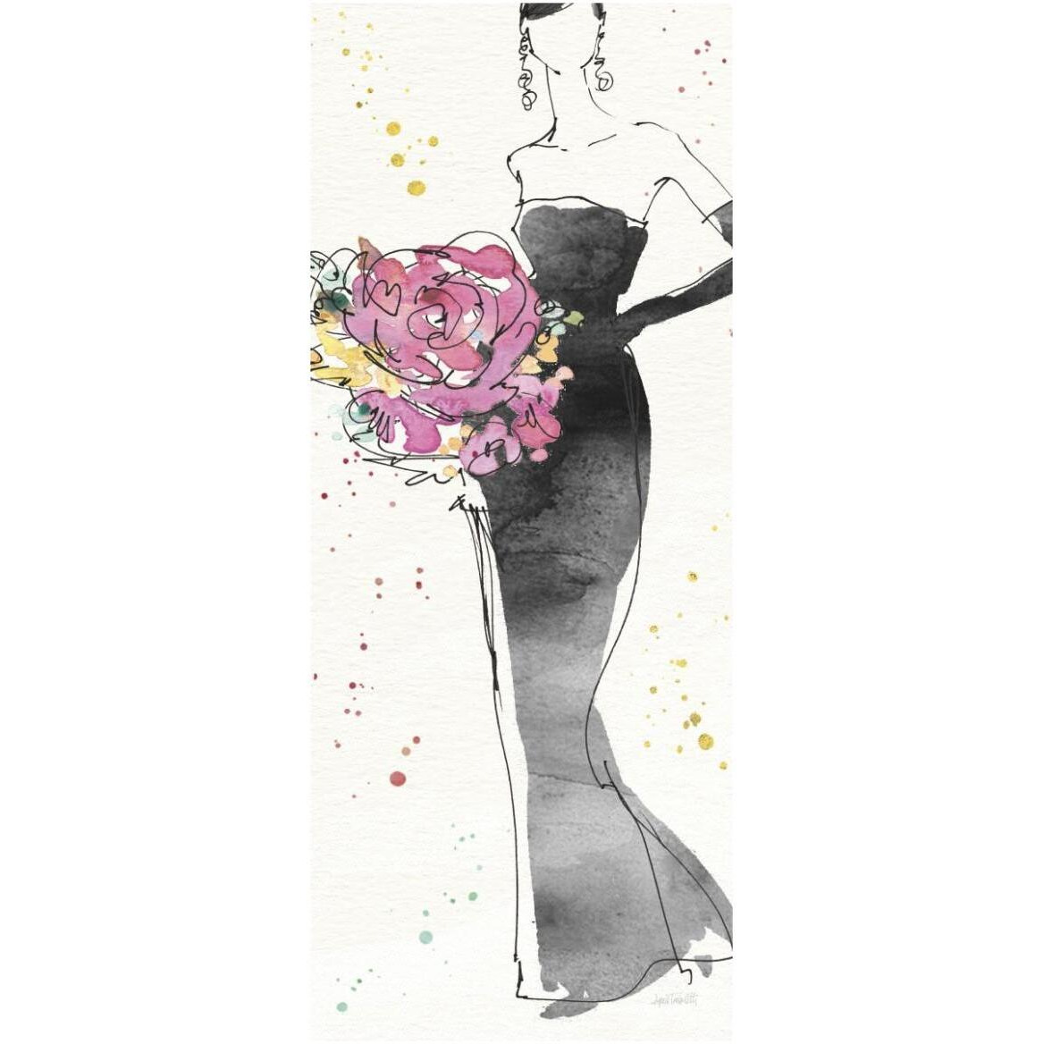 Floral Fashion III -Paper Art-26&quotx62"