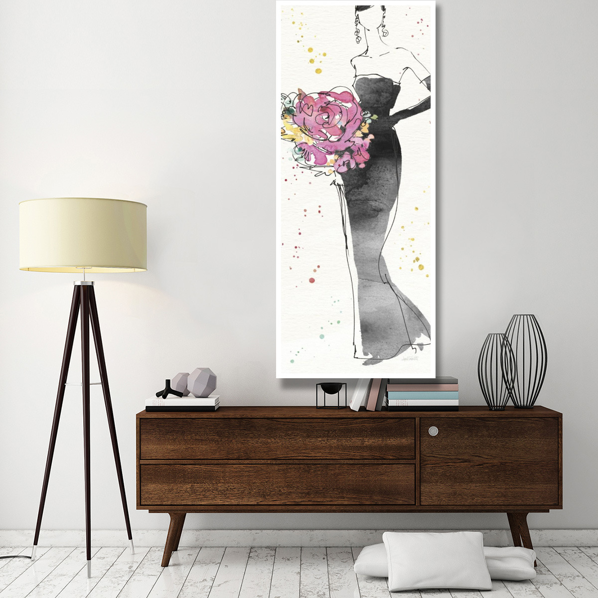 Floral Fashion III -Paper Art-32&quotx77"