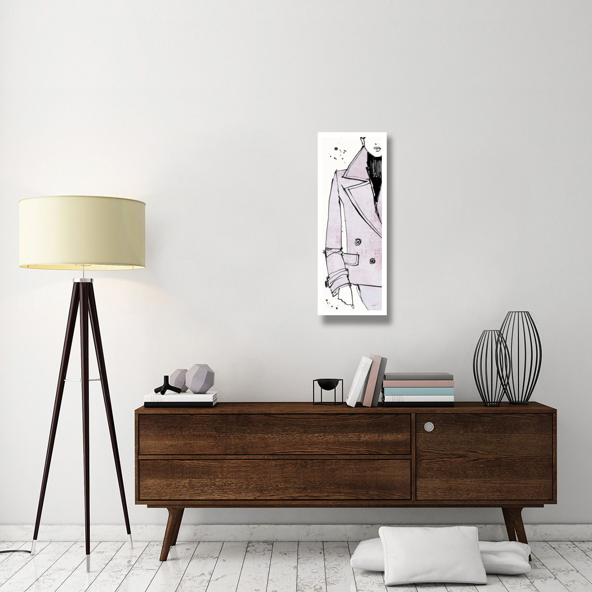 Fashion Strokes V Pastel -Paper Art-14&quotx38"