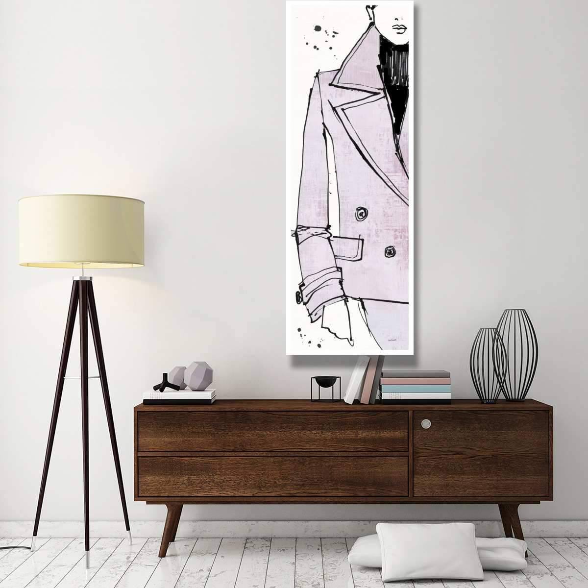 Fashion Strokes V Pastel -Paper Art-26&quotx74"