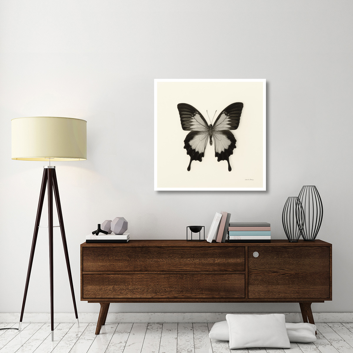 Butterfly III - BW -Paper Art-38&quotx38"