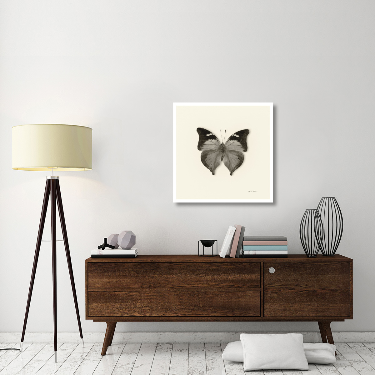 Butterfly VII - BW -Paper Art-32&quotx32"